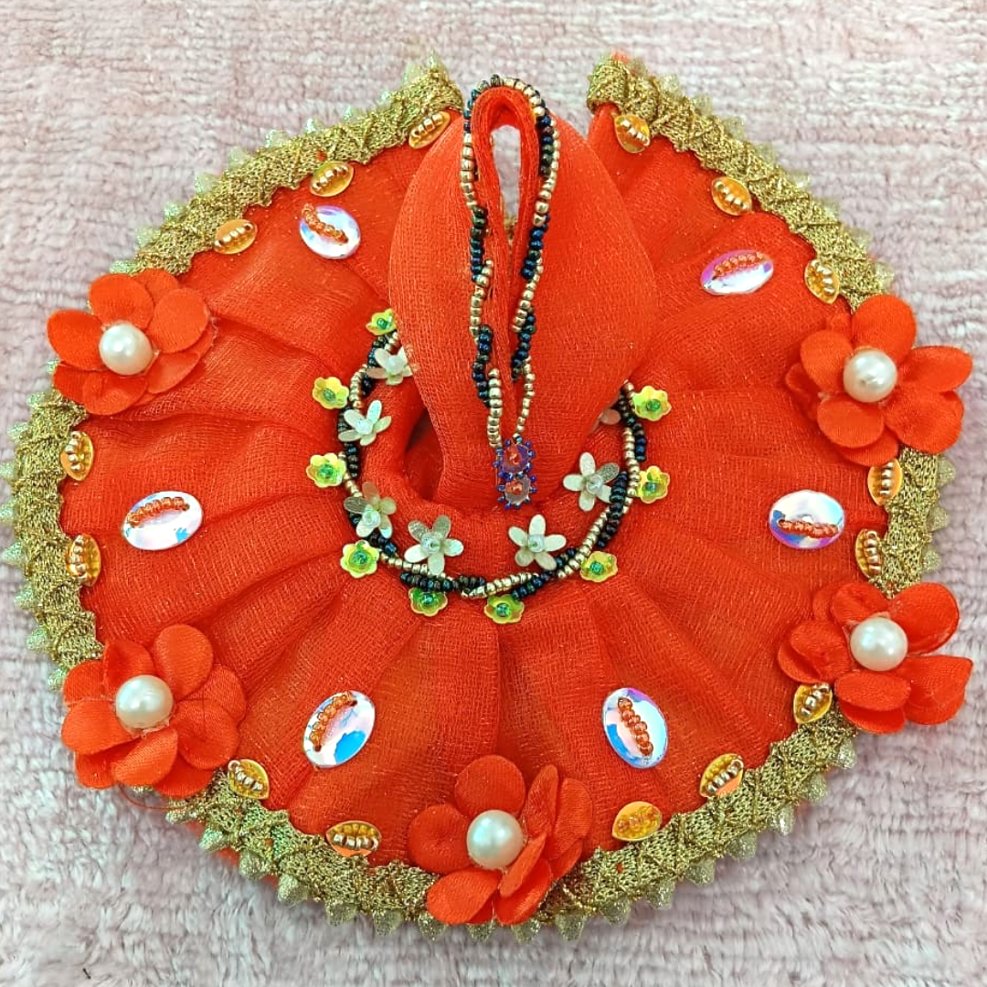 Sacred Saffron – Bal Krishna – Floral Elegance